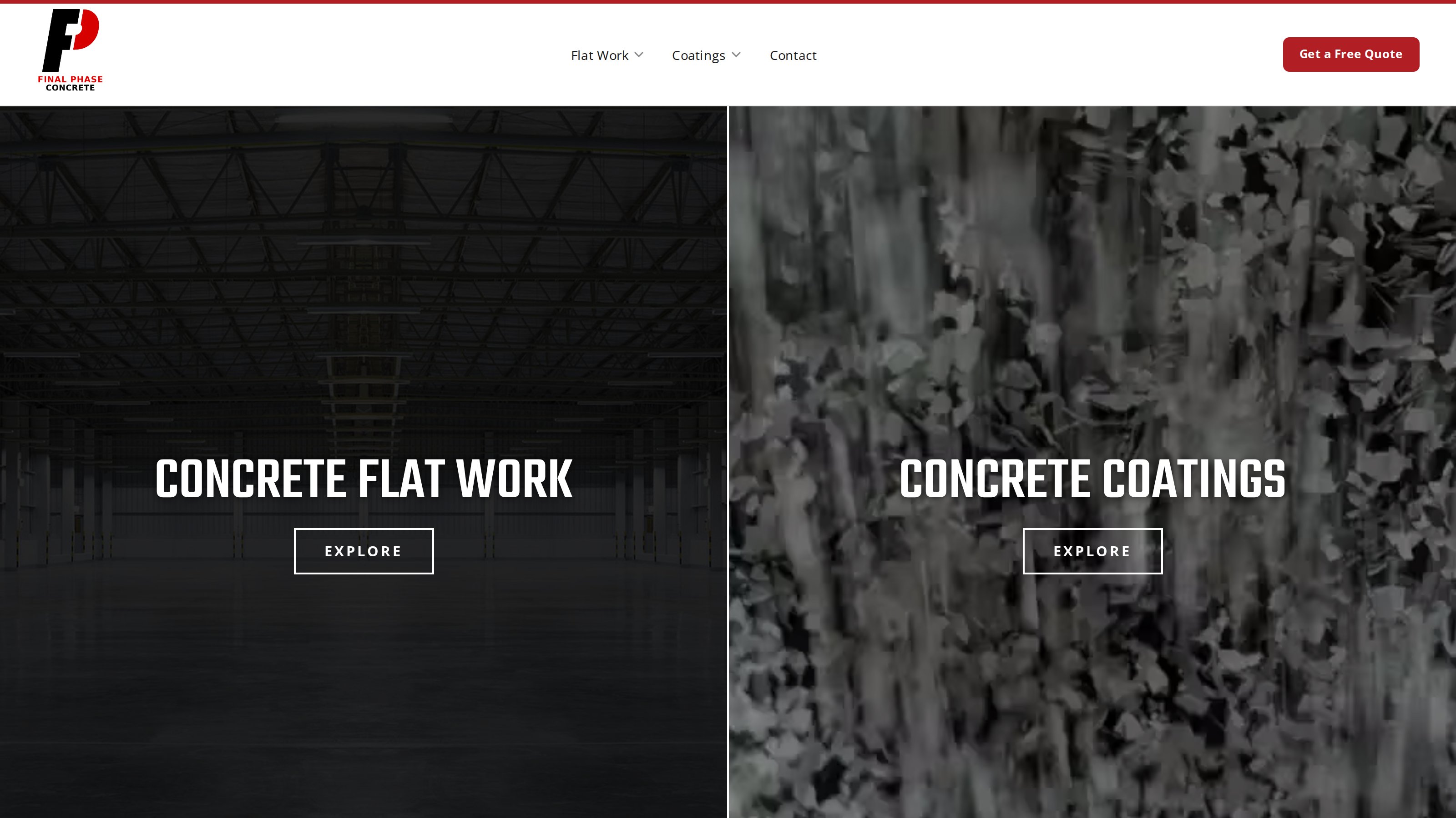 Final Phase Concrete — concrete flat work and coatings